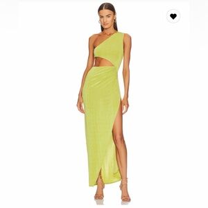 Michael Costello × REVOLVE Annabelle Gown in Chartreuse (Medium)